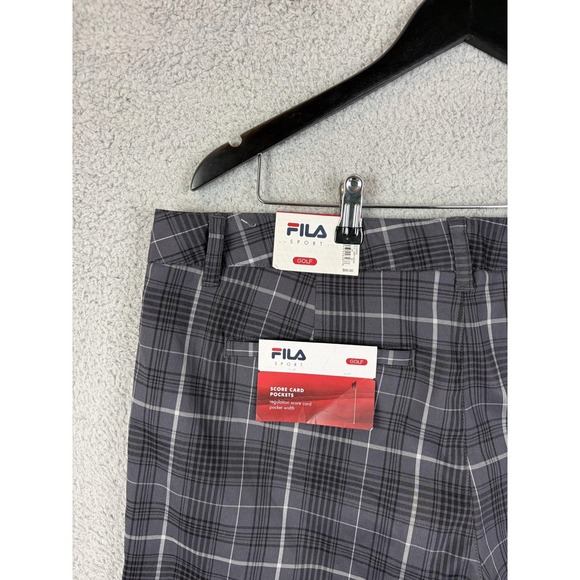 Fila Other - FILA Sport Golf Shorts Mens 36 Gray Plaid Microfiber Stretch 11 Inseam Men New